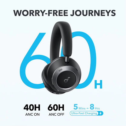 Original Anker Soundcore Space One Pro Headphone Hi-Res LDAC Wireless Bluetooth Gaming Headset Super Fast Charge ANC Foldable