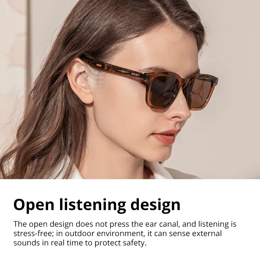 G06 Smart Glasses Bluetooth Sunglasses Built-In Microphone Speakers Touch & Voice Assistant Compatible Glass for Men Women